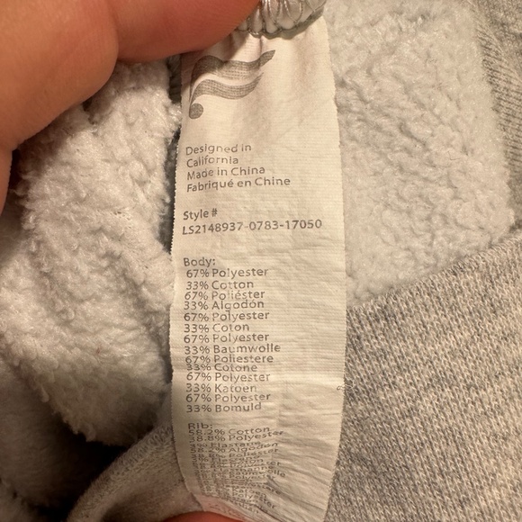 Fabletics Crew Neck Sweatshirt - Heather Gray - Women's Size L - Picture 3 of 5